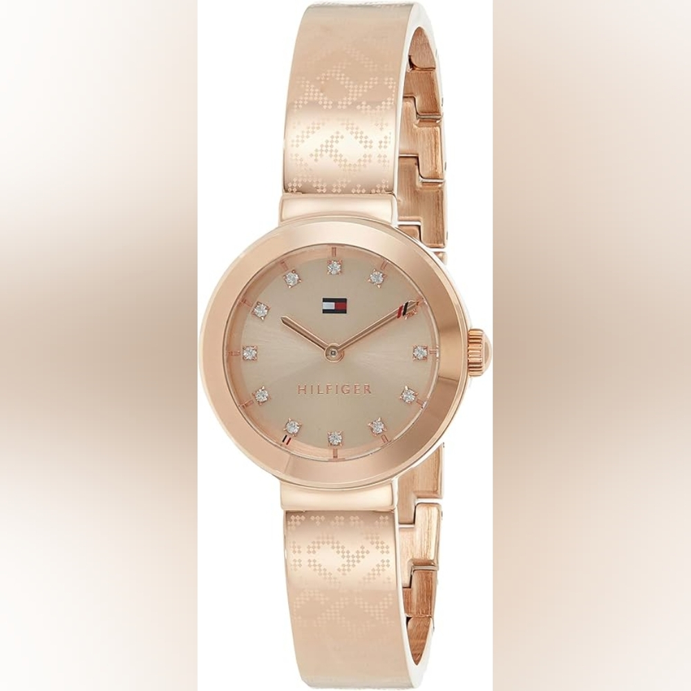 NIB Tommy Hilfiger Women's Analogue Quartz Watch with Rose-Gold Strap 178171